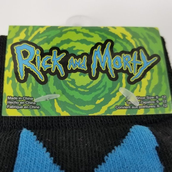 Rick and Morty 2 Pack socks Psychedelic Alien Striped - Picture 6 of 7